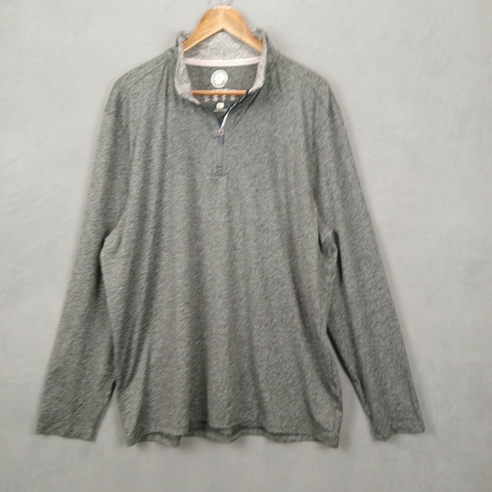 Flag & Anthem Madeflex Jacket Mens XL Heather Gray Moisture Wicking Quarter Zip‎